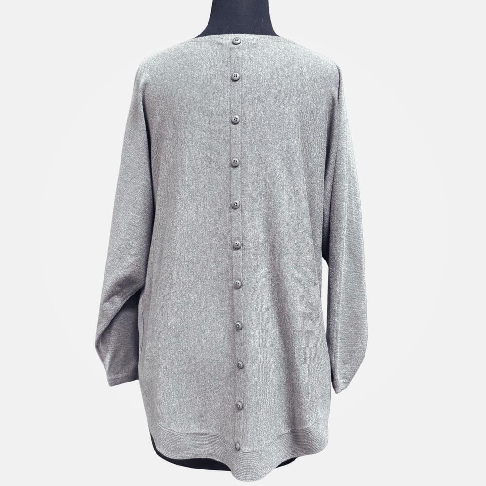 NEW TEMPO PARIS women's front pockets sweater in gray